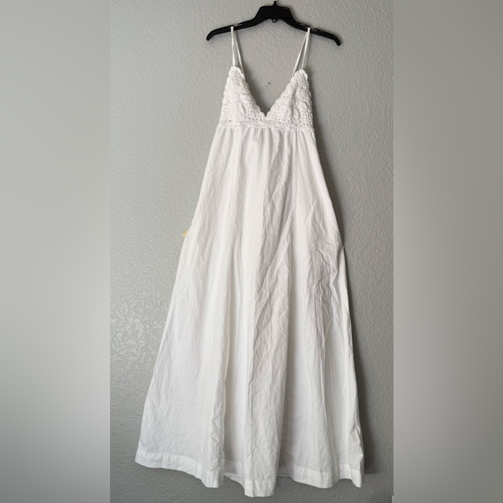 Free People Womens Lovey Maxi White Dress Size XL - Picture 3 of 13